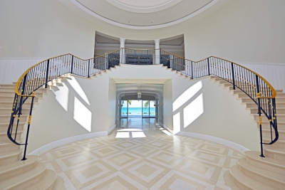 Foyer With Double Marble Staircase