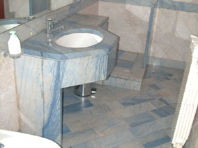 Blue Macauba Bathroom