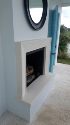 Bianco Luna and Black Absolute Fire Surround