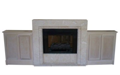 Coralina Fireplace With Adjoining Cabinets