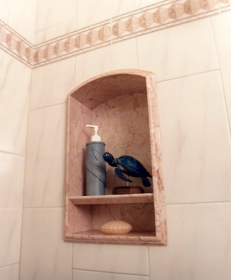 Shower walls with niche